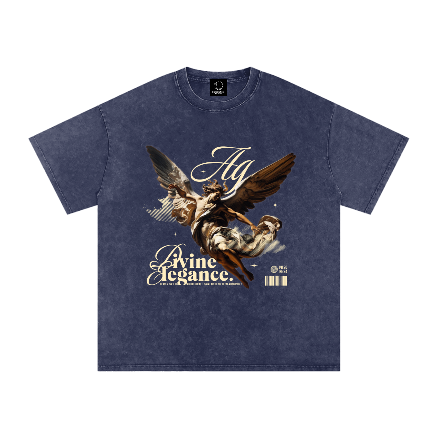 😇 Snow Washed Oversized Cotton T-Shirt – Premium Vintage Streetwear