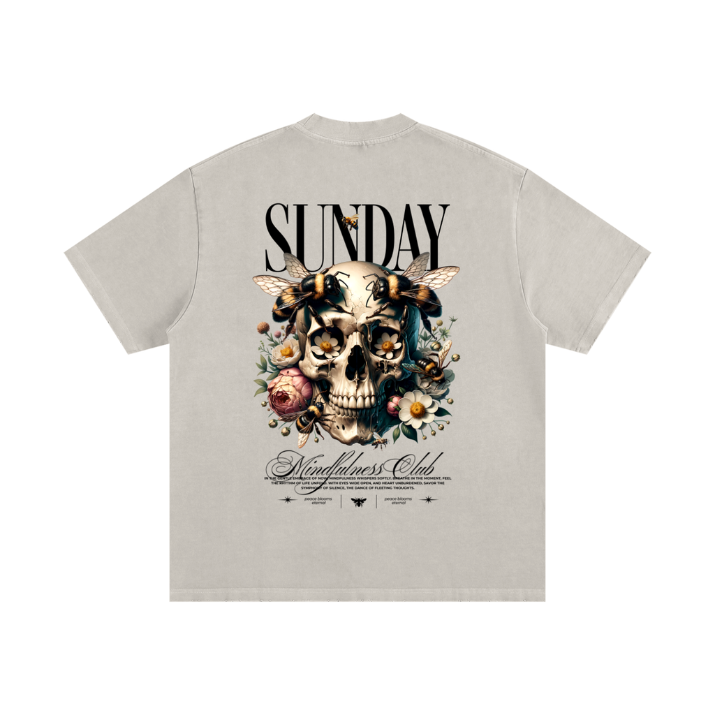 🔥 Heavyweight Vintage Washed Frayed T-Shirt – Bold Pop Culture Streetwear