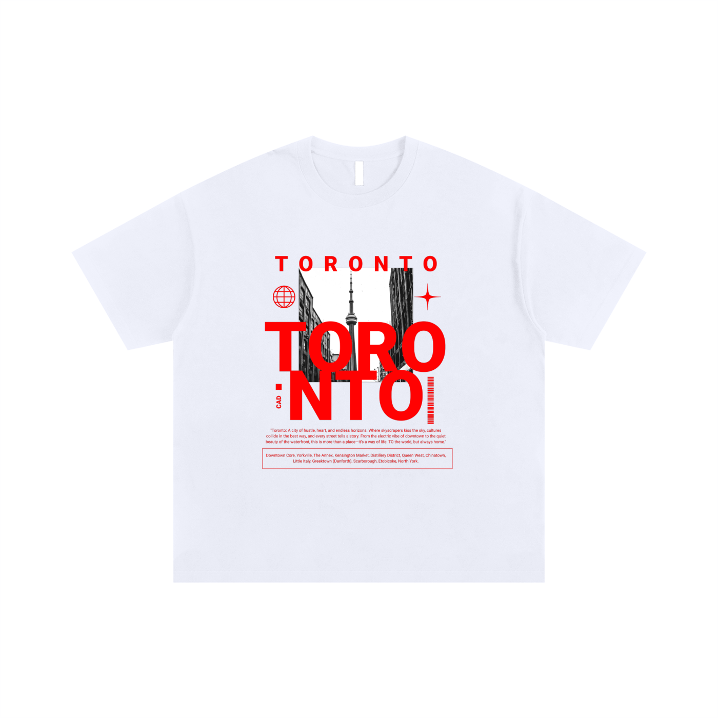 🏙️ TORONTO Urban Streetwear Tee Oversized Cotton T-Shirt