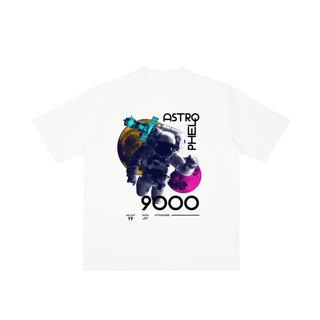 🚀 ASTRO PHEL 9000 Space Graphic Tee Wash Drop Shoulder T-shirt