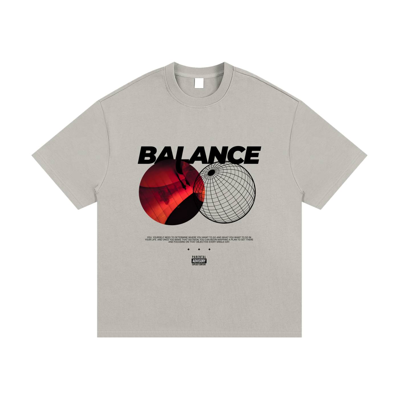 ⚖️ BALANCE Graphic Tee Heavyweight Cotton T-Shirt