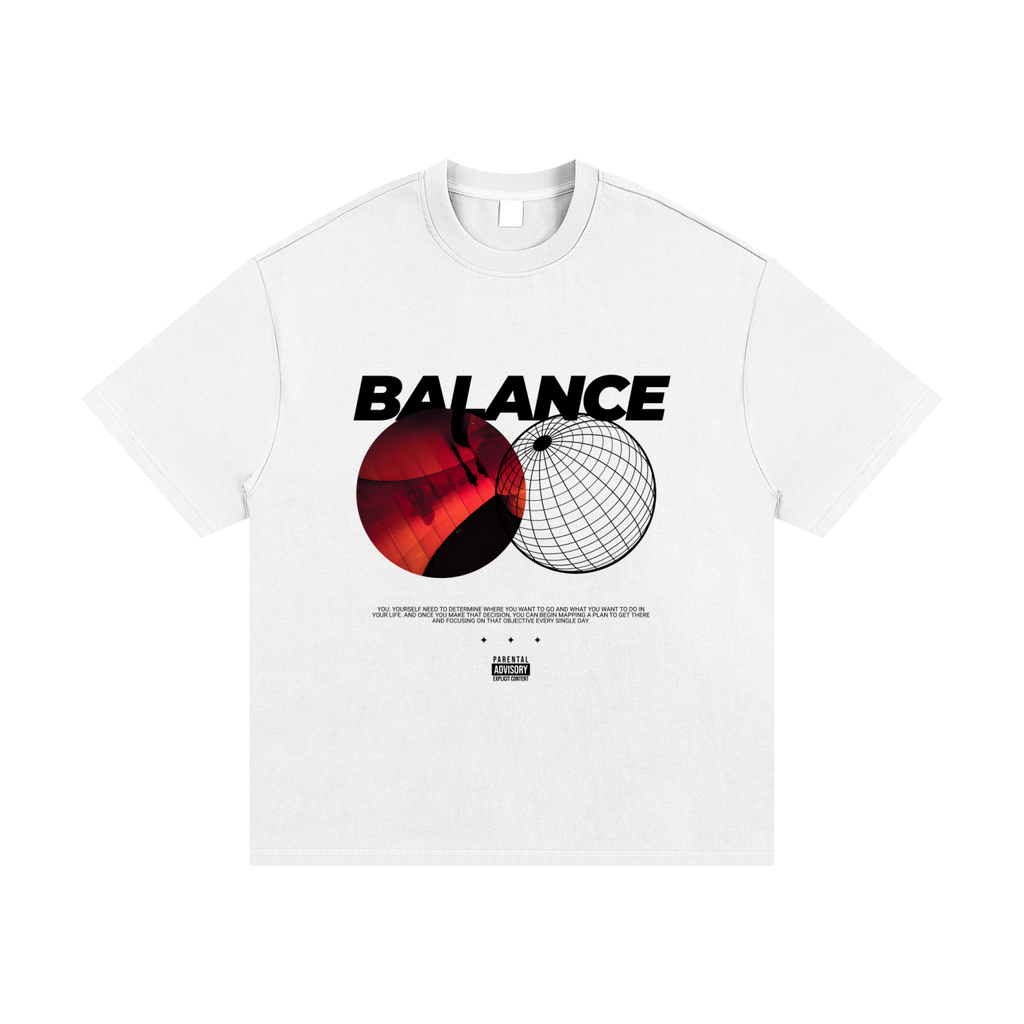 ⚖️ BALANCE Graphic Tee Heavyweight Cotton T-Shirt