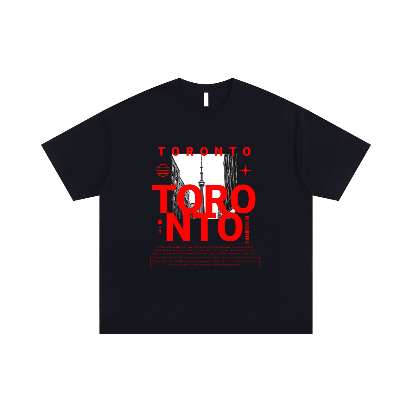 🏙️ TORONTO Urban Streetwear Tee Oversized Cotton T-Shirt
