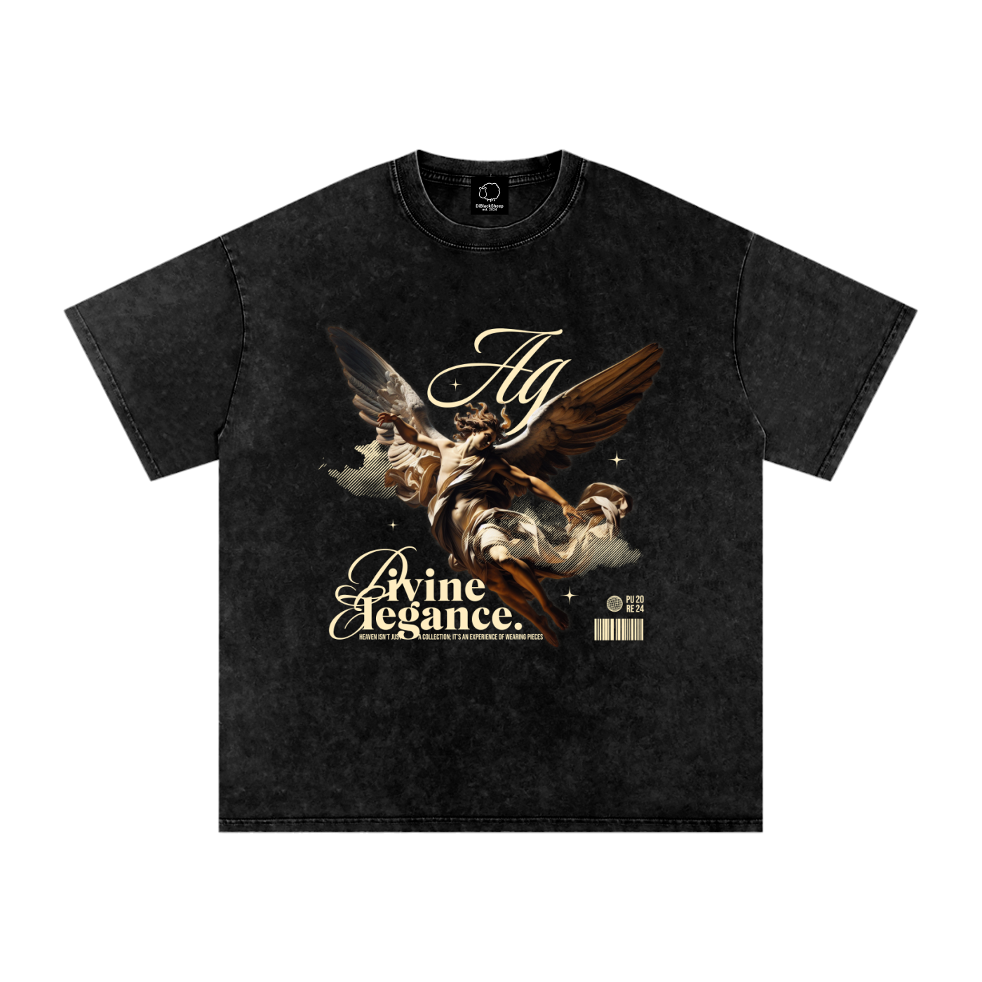 😇 Snow Washed Oversized Cotton T-Shirt – Premium Vintage Streetwear