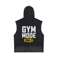 💪 GYM MODE ON Sleeveless Hoodie Vintage Washed Zip-Up Hooded Tank Top